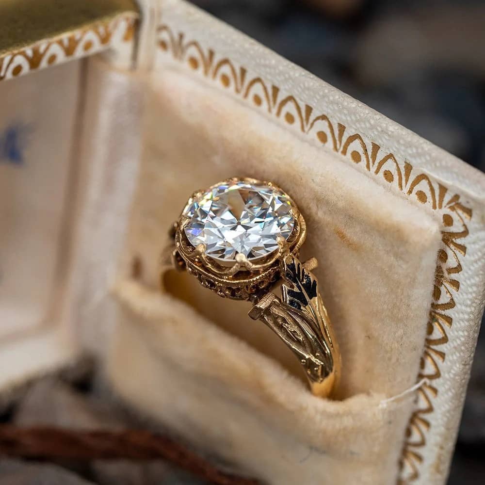 gold antique engagement ring