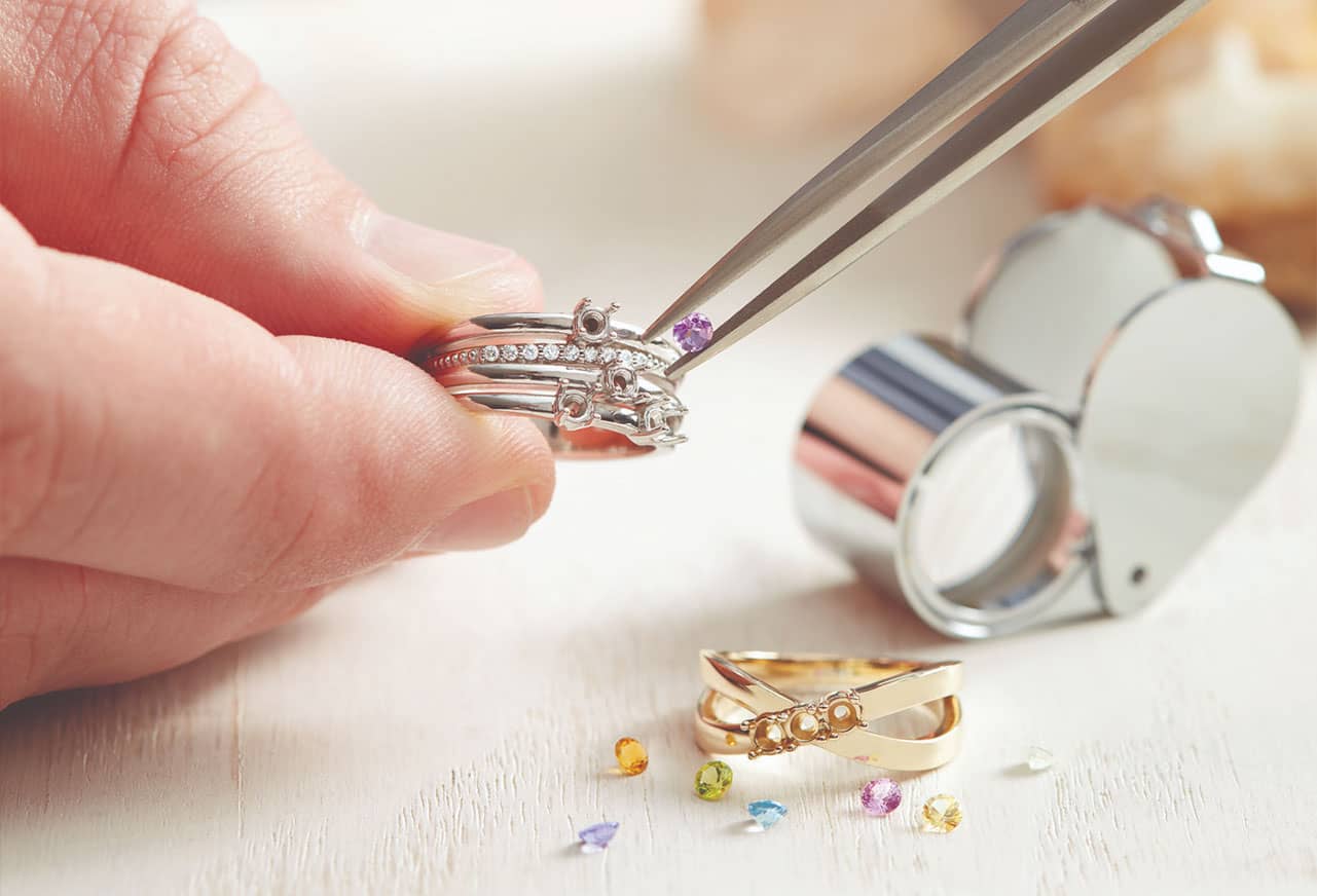 man repairing a ring