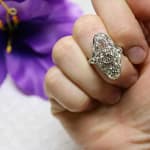 Multi Diamond Vintage engagement Ring