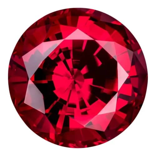 Round Gemstone Cuts red Ruby