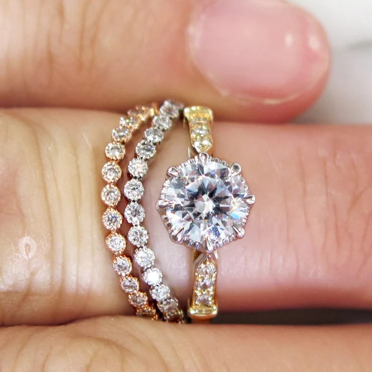 a vintage engagement ring with a detailed craftsmanship