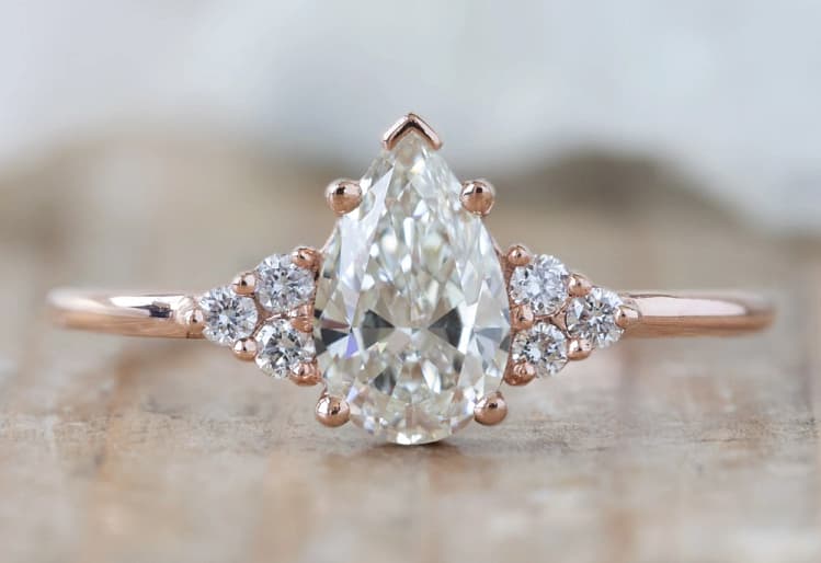 Pear Gemstone Cuts Engagement Ring