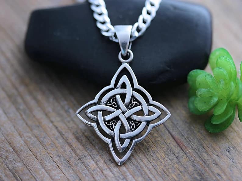 Celtic Knot Necklace in Sterling Silver