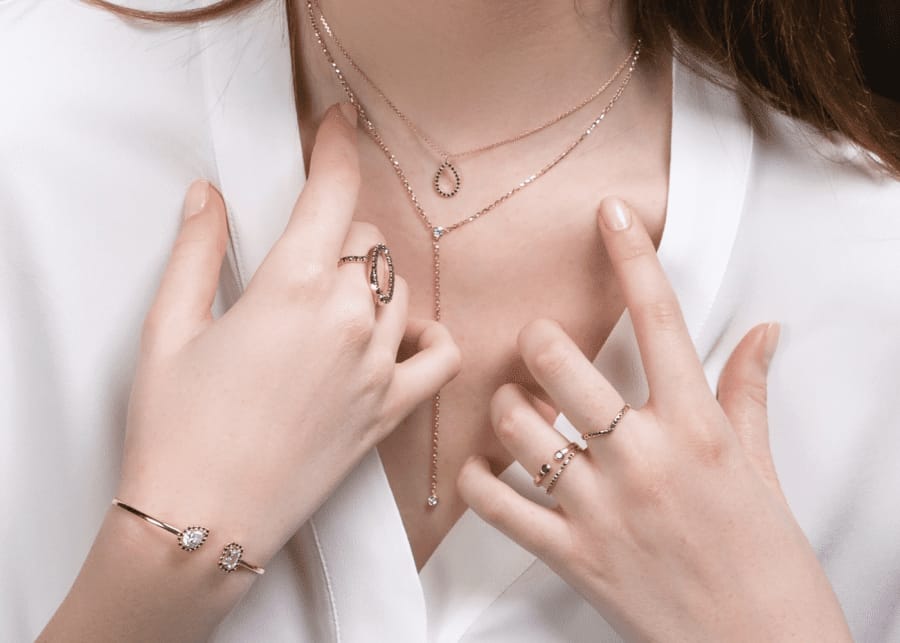 A woman wearing minimalist jewelry.
