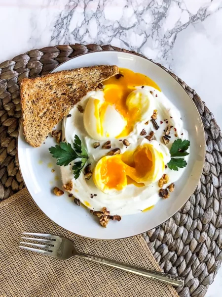 whole grain toast, eggs