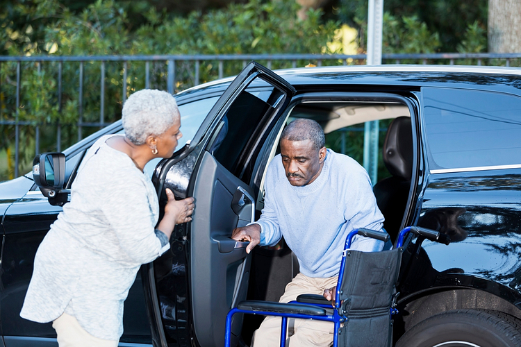 elderly in transport